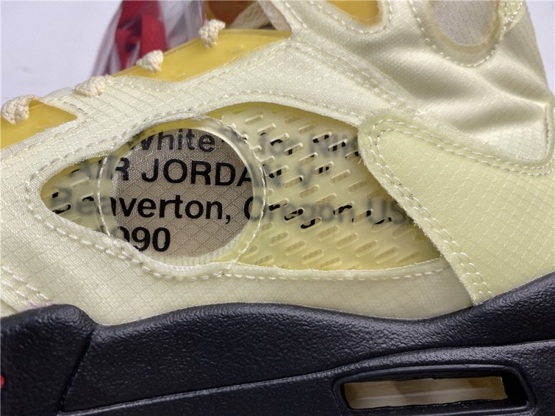 OFF-WHITE x Air Jordan 5 “Sail”