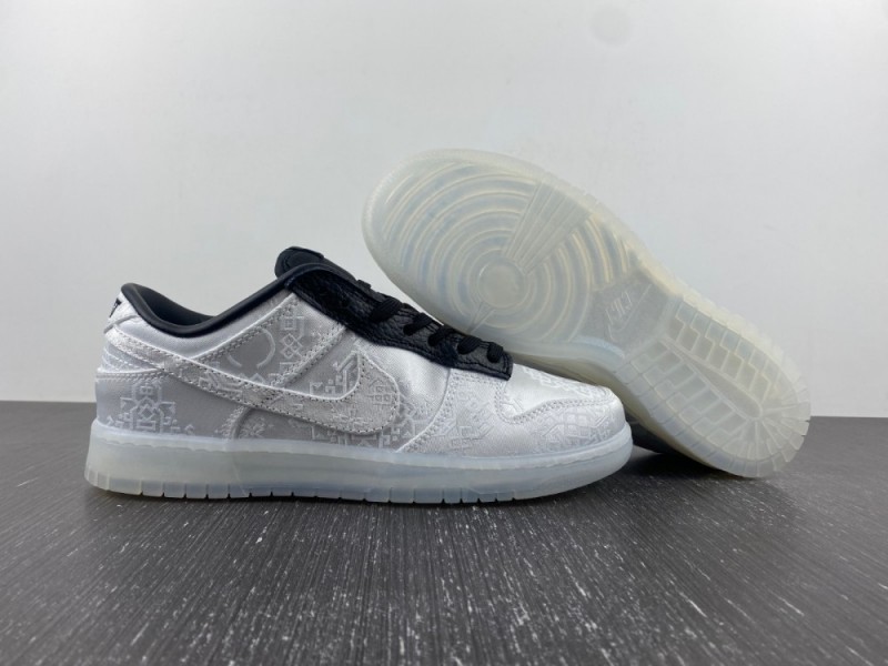 CLOT x fragment x Nike Dunk Low Colorway: White/Black