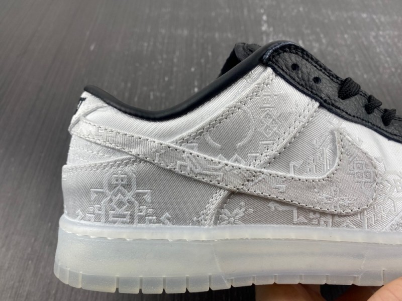 CLOT x fragment x Nike Dunk Low Colorway: White/Black