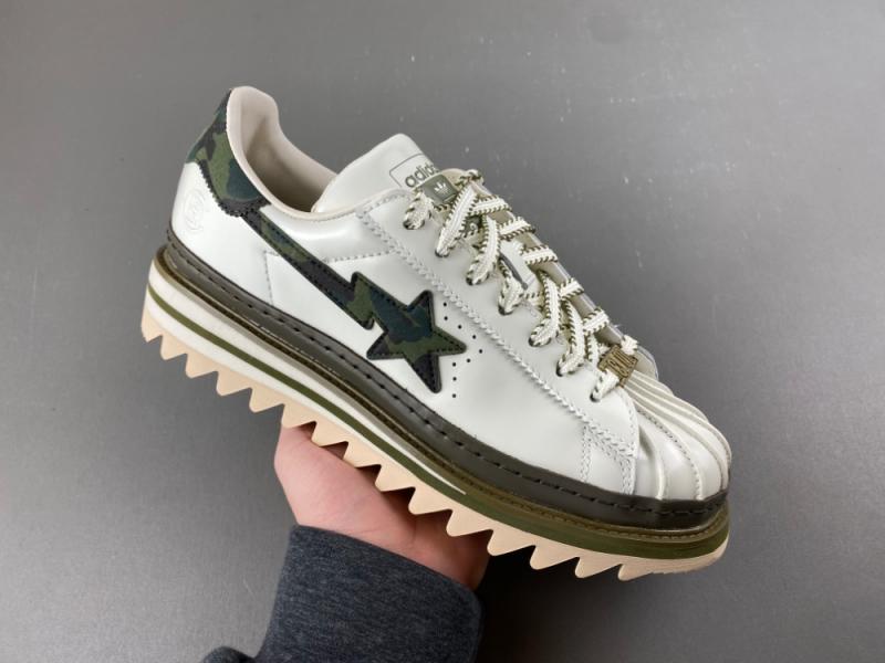 Clot X Bape Superstar By Edison Chen White