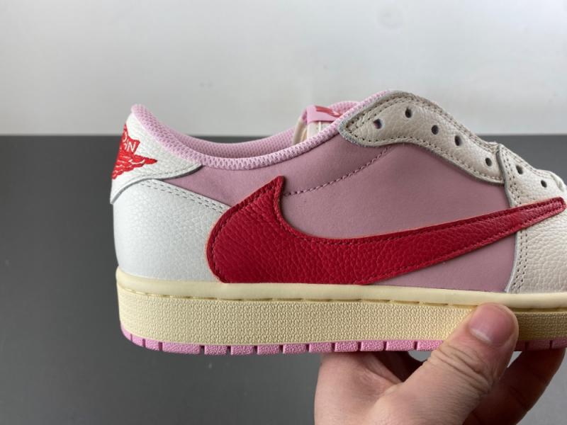 LJR Batch Travis Scott × AJ1 Low "Shy Pink