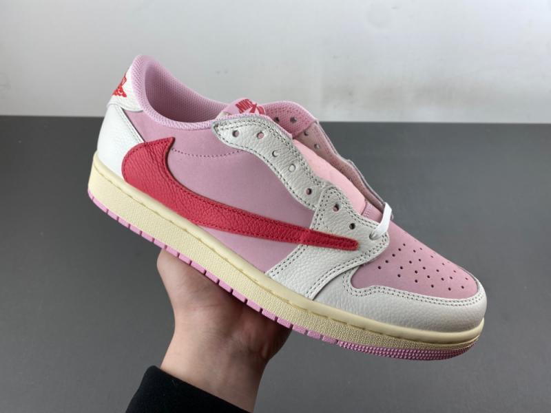 LJR Batch Travis Scott × AJ1 Low "Shy Pink