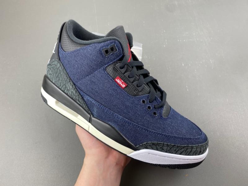 Air Jordan 3 x Levi's® Indigo and Gym Red