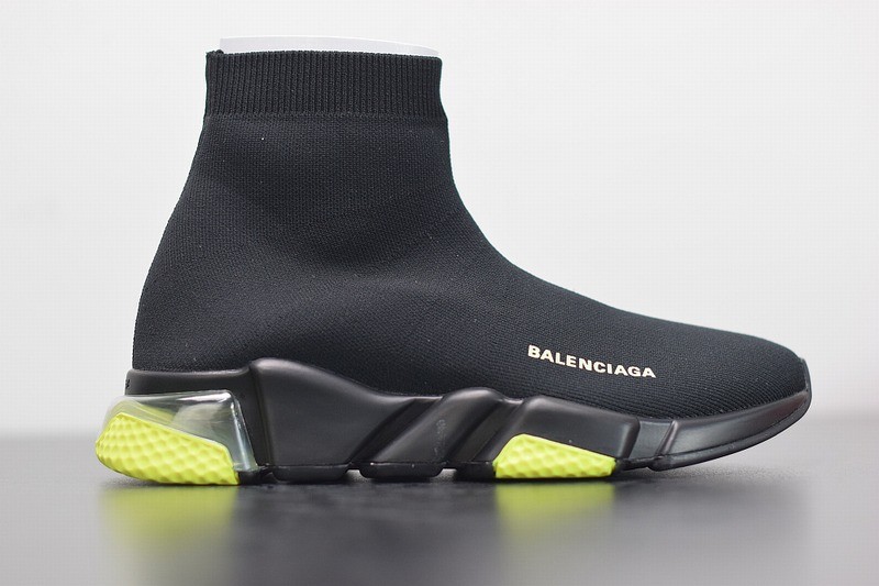Balenciaga Speed Trainers Clearsole Yellow Fluo
