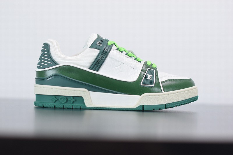 Louis Vuitton LV Trainer Sneaker Low White Green 