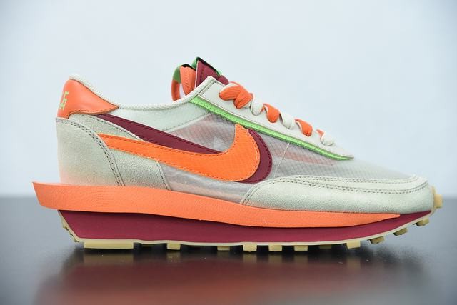 Nike LD Waffle sacai CLOT Net Orange Blaze