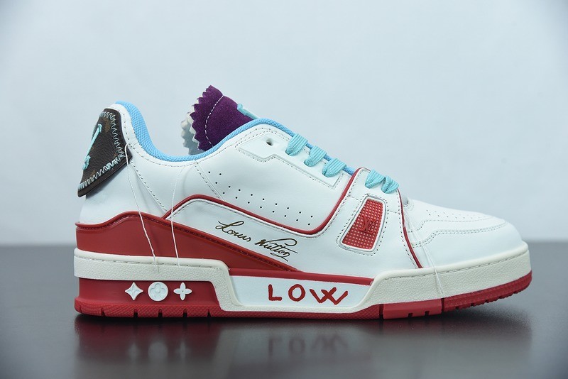 Louis Vuitton LV Trainer Sneaker Low Neon Red 