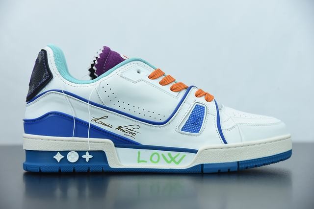 Louis Vuitton LV Trainer Sneaker Low White Blue