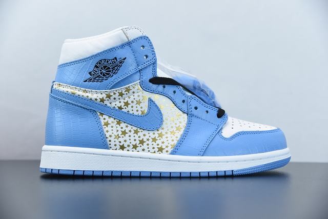  AJ1 supreme Blue Stars 