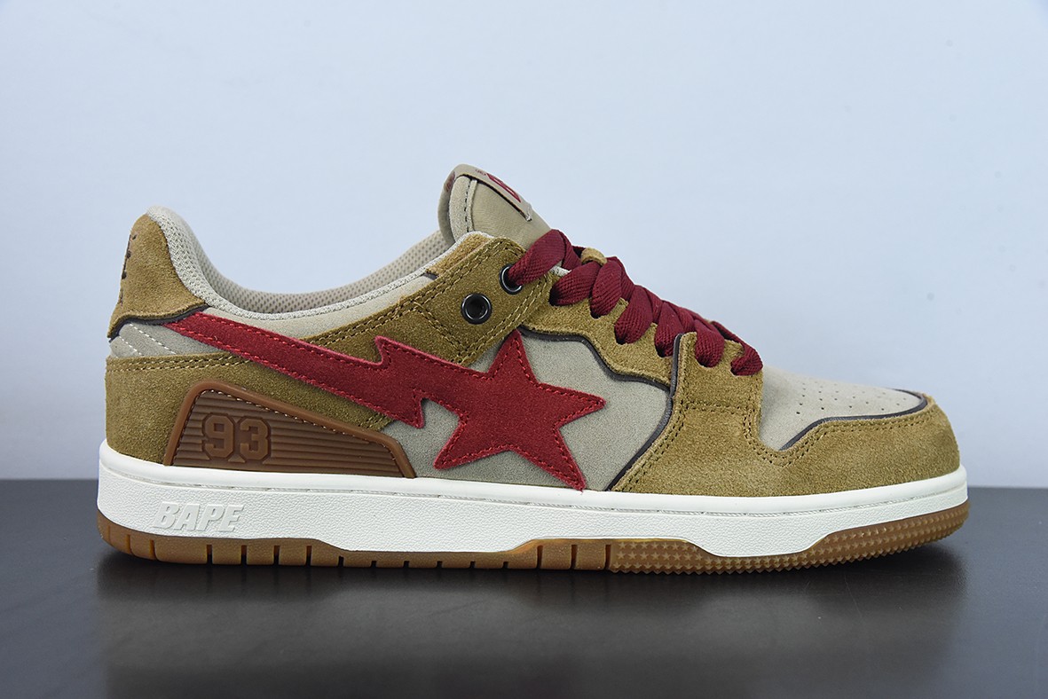 A Bathing Ape Sk8 Sta Wheat Red