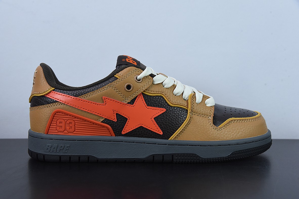 A Bathing Ape Bape SK8 Sta Brown Orange